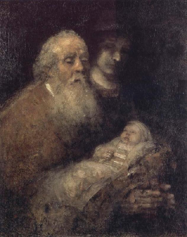 REMBRANDT Harmenszoon van Rijn Simeon with the Christ Child in the Temple Norge oil painting art
